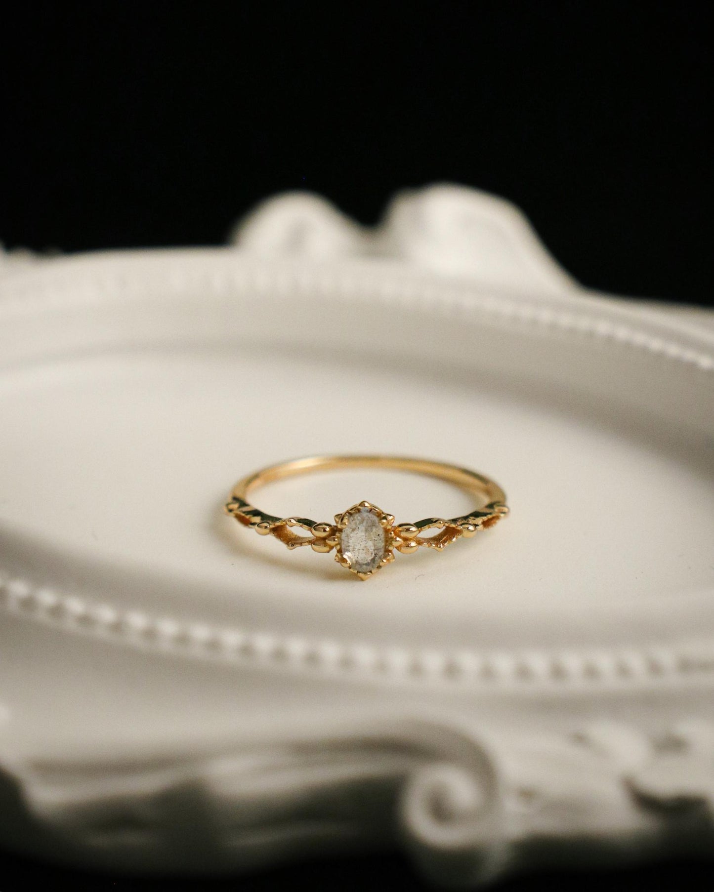 Oval Gemstone Ring