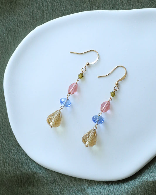 dangling crystal earrings