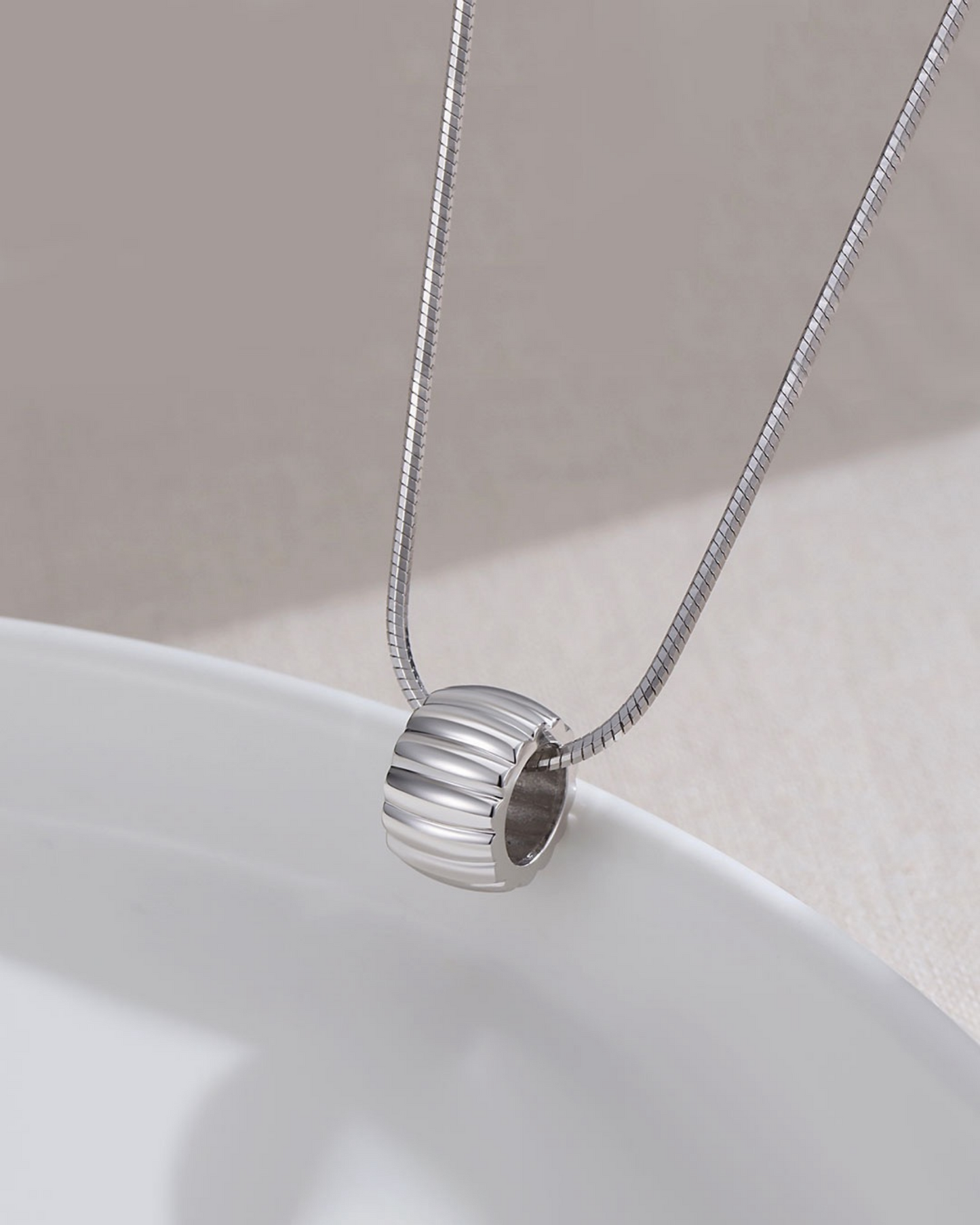 Silver Ring Pendant Necklace