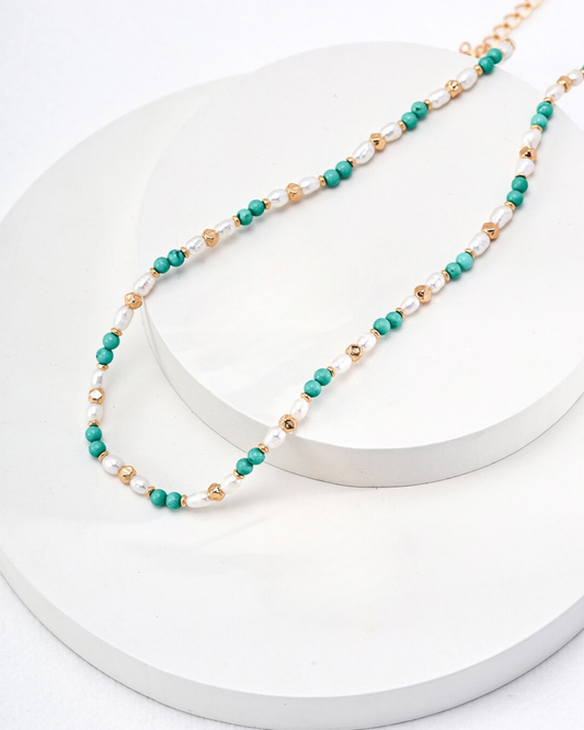 Turquoise Harmony Pearl Necklace