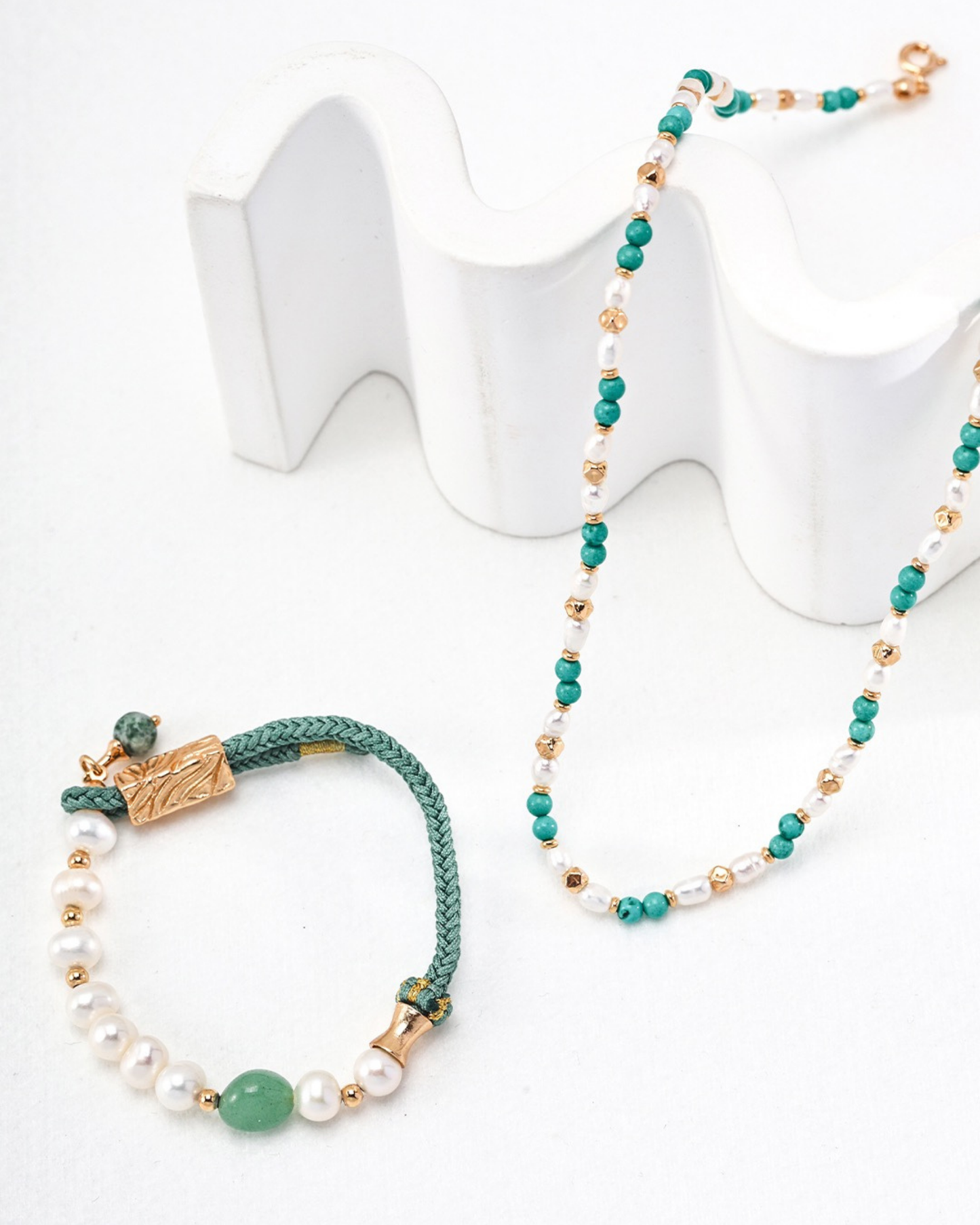 Turquoise Harmony Pearl Necklace