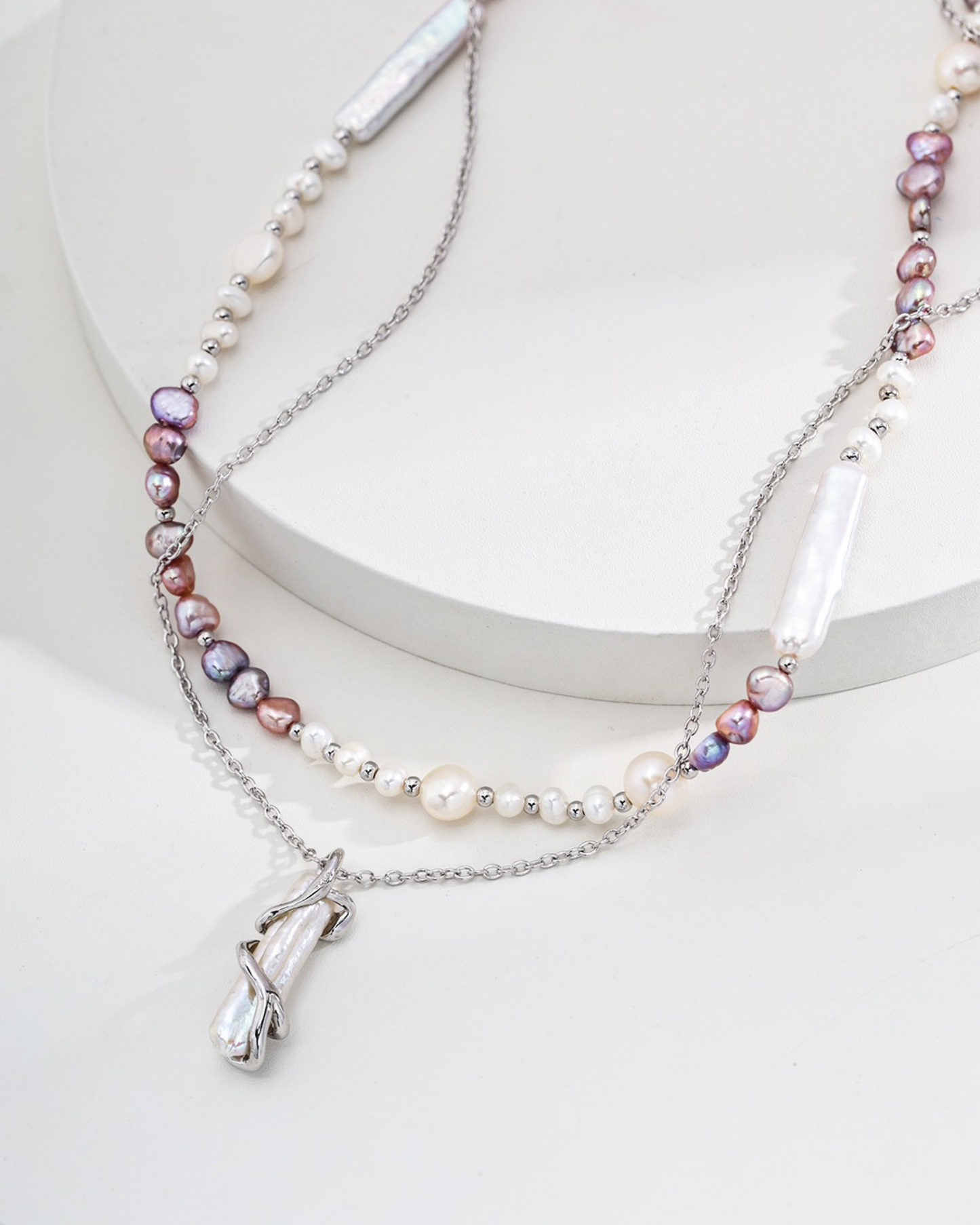 Pastel Pearl Necklace