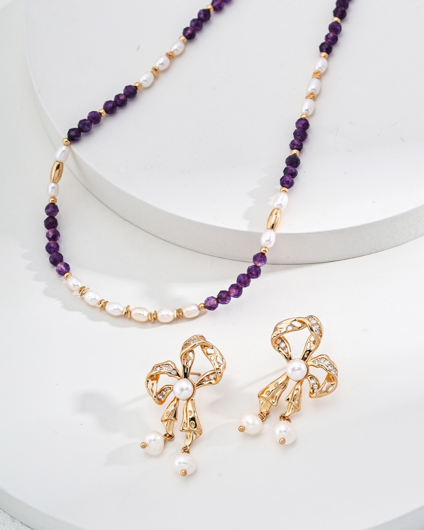 Amethyst Pearl Delight Necklace