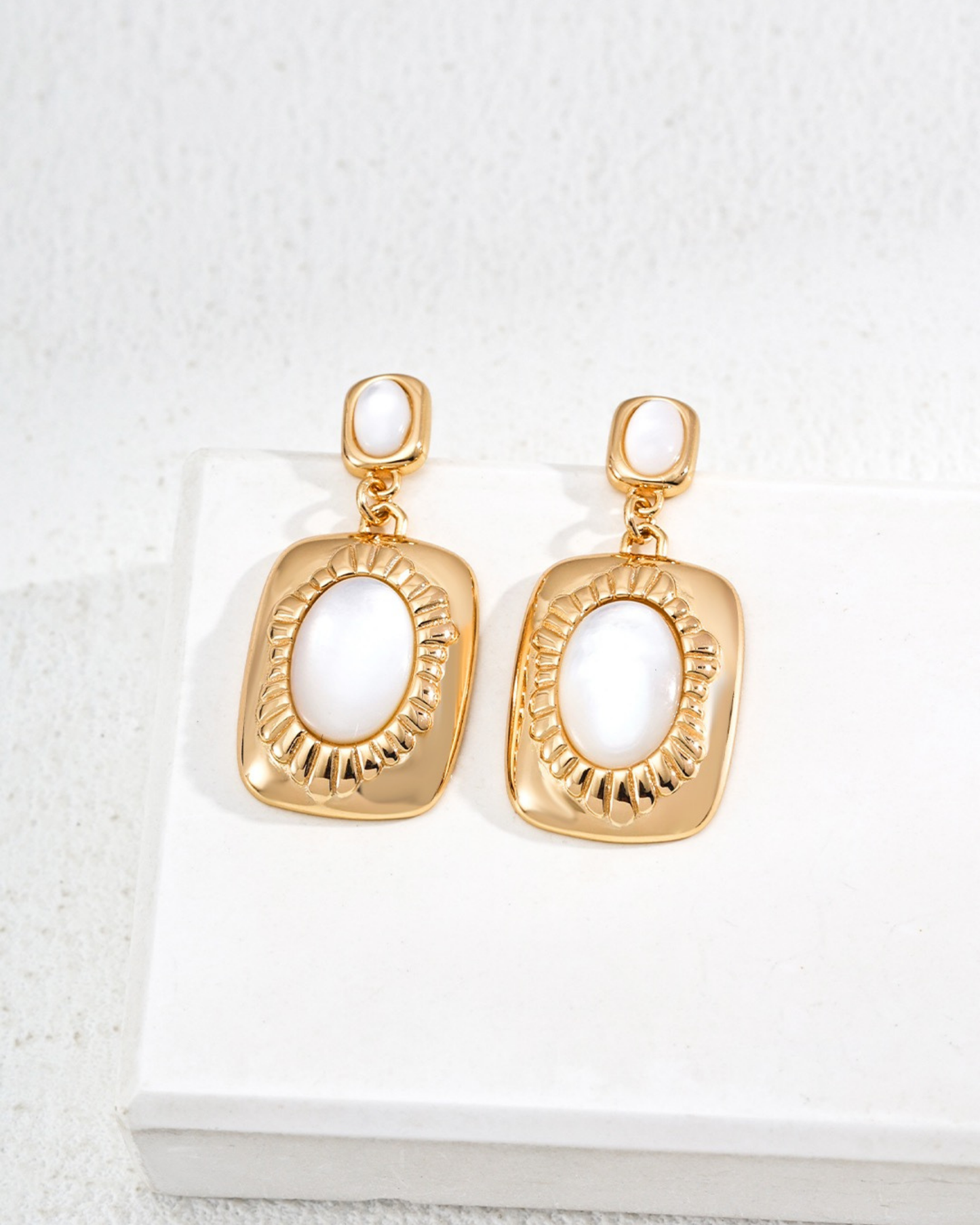 Opulent Shell Drop Earrings