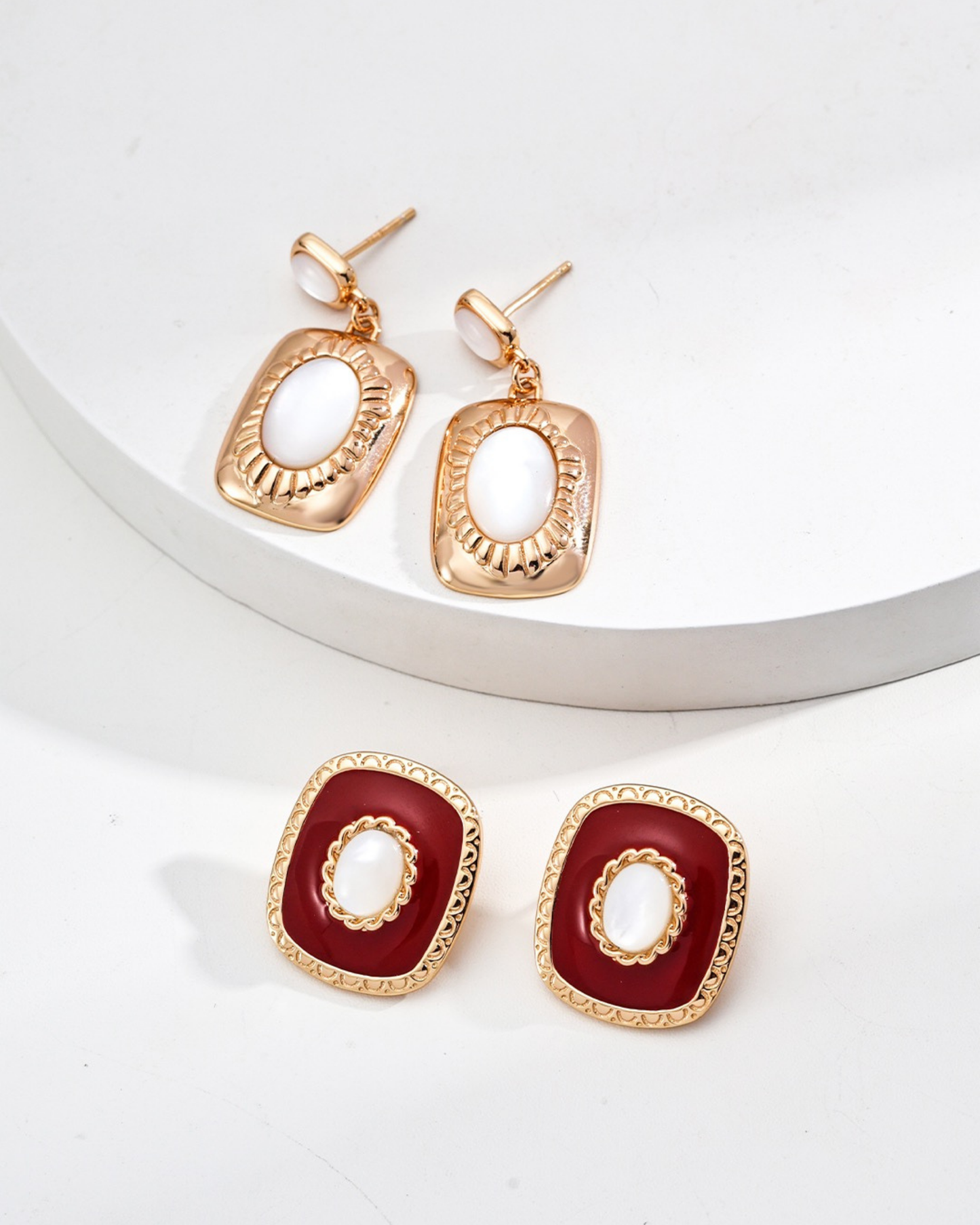 Opulent Shell Drop Earrings