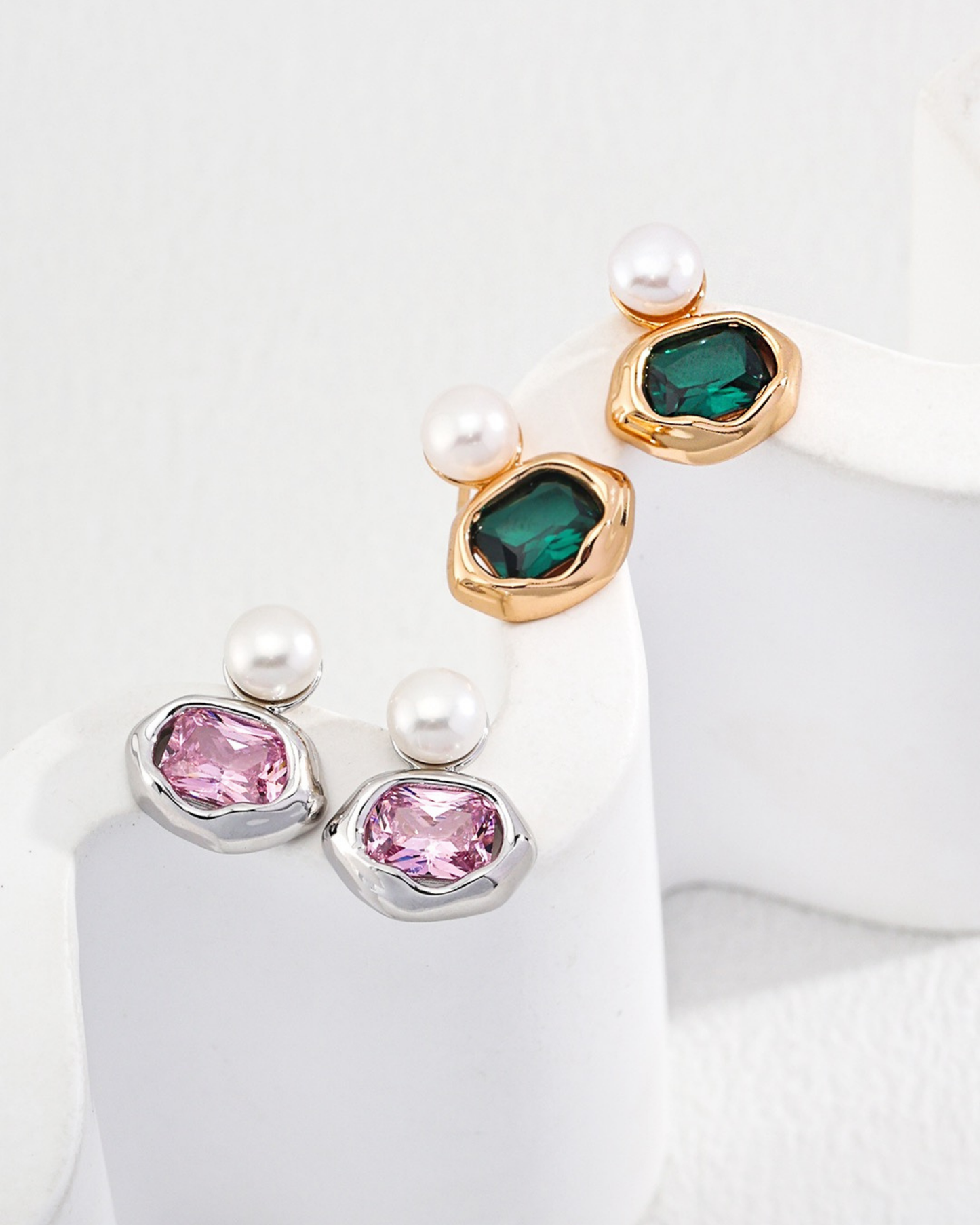 Lux Gem Pearl Studs