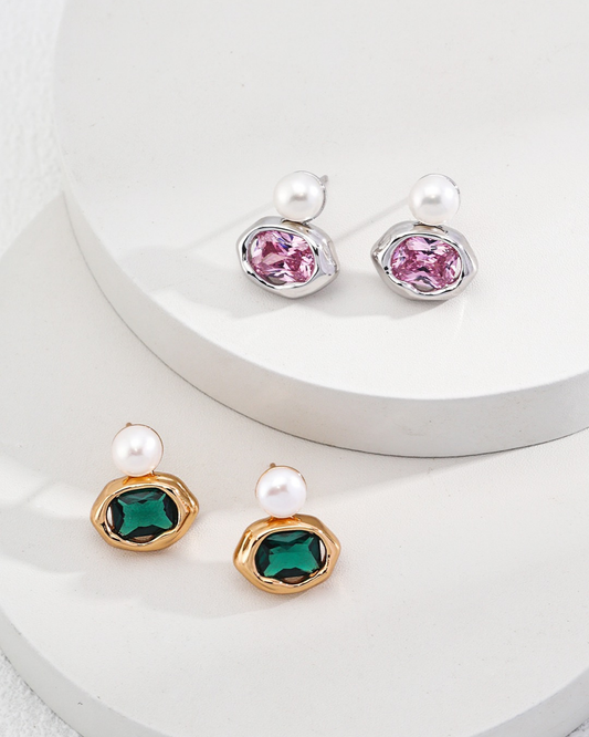 Lux Gem Pearl Studs