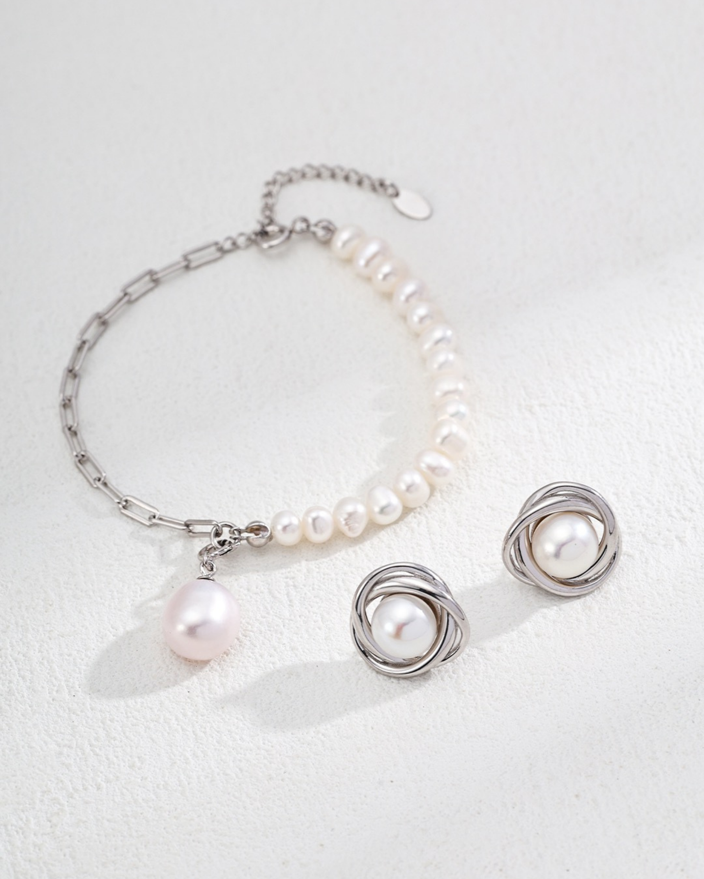 Eternal Pearl Knot Earrings