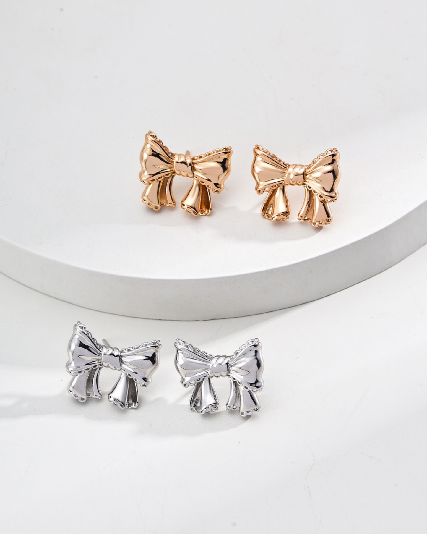 Charming Ribbon Bow Earrings