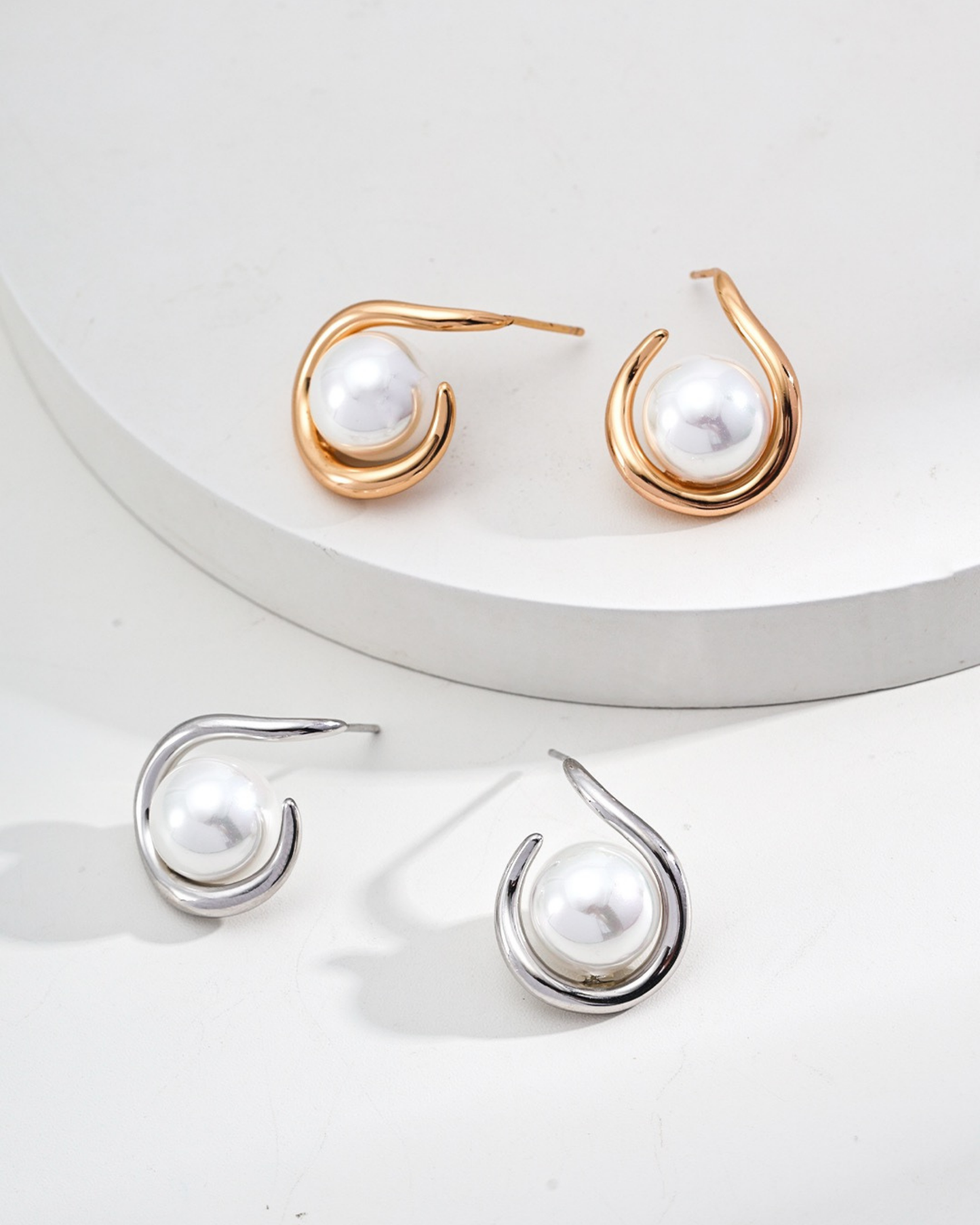 Embrace Pearl Hoop Earrings