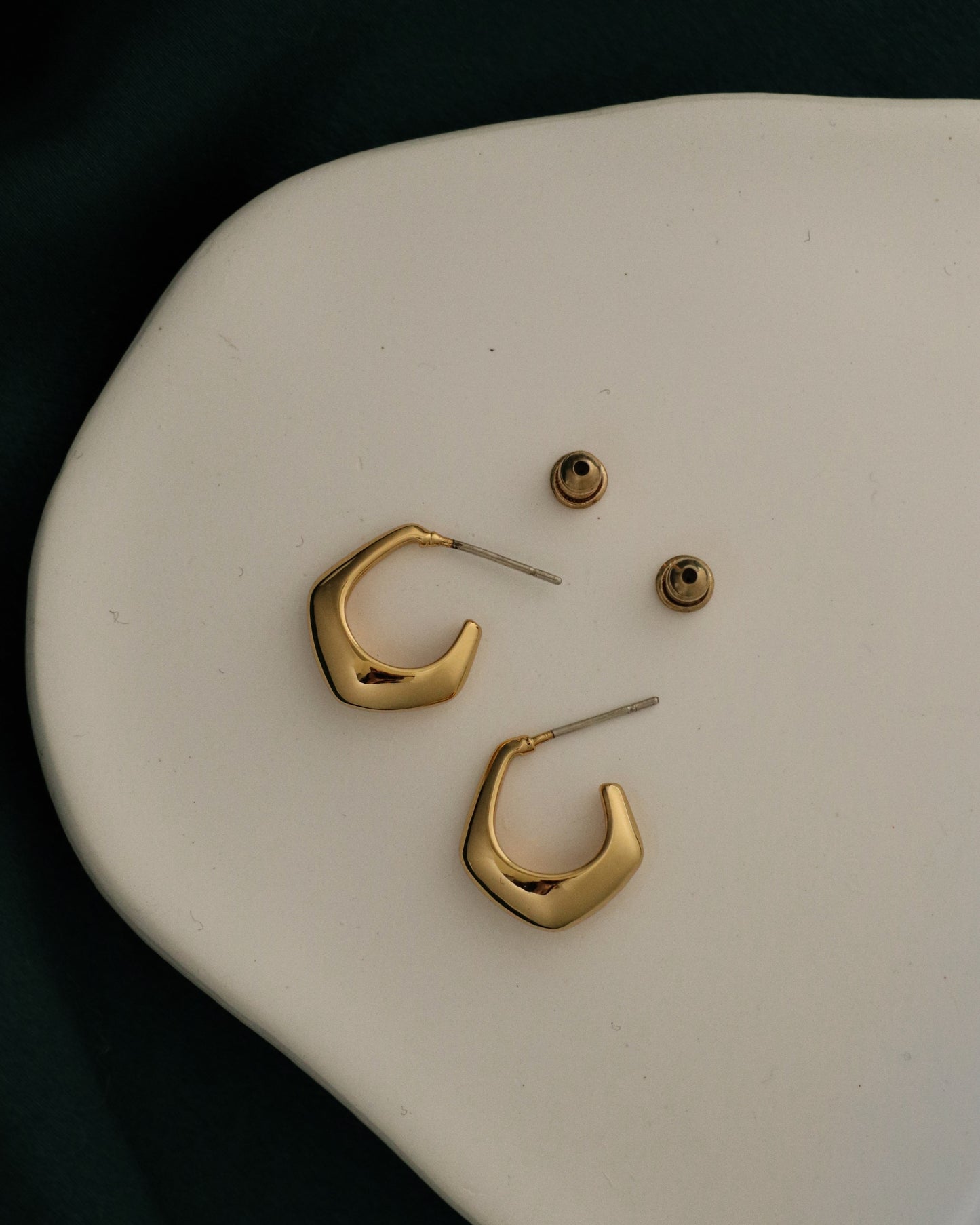 geometric open hoop earrings