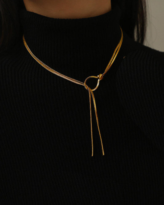 Multi-way Thick Gold Chain Necklace