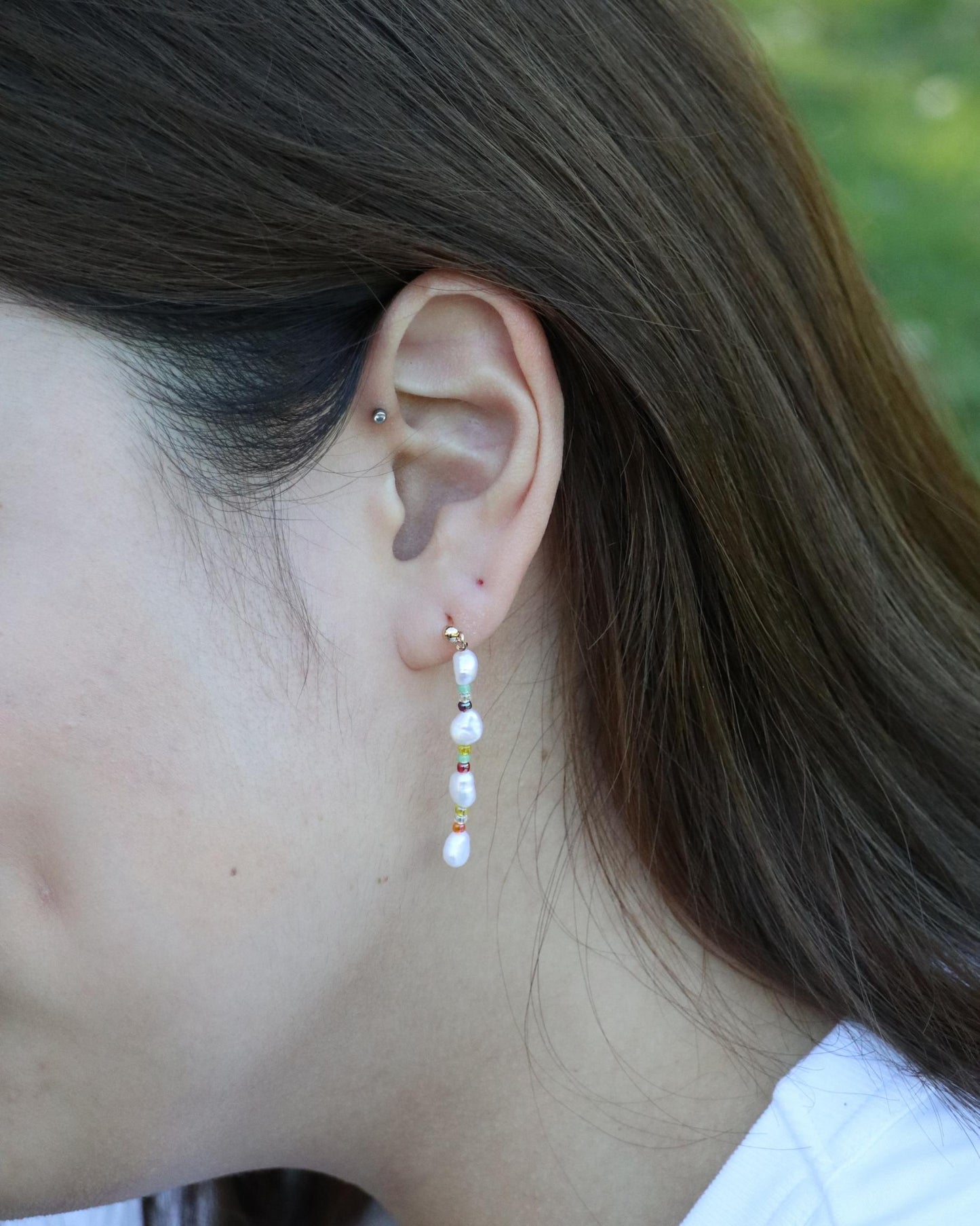 Pearls and Beads Drop Earrings