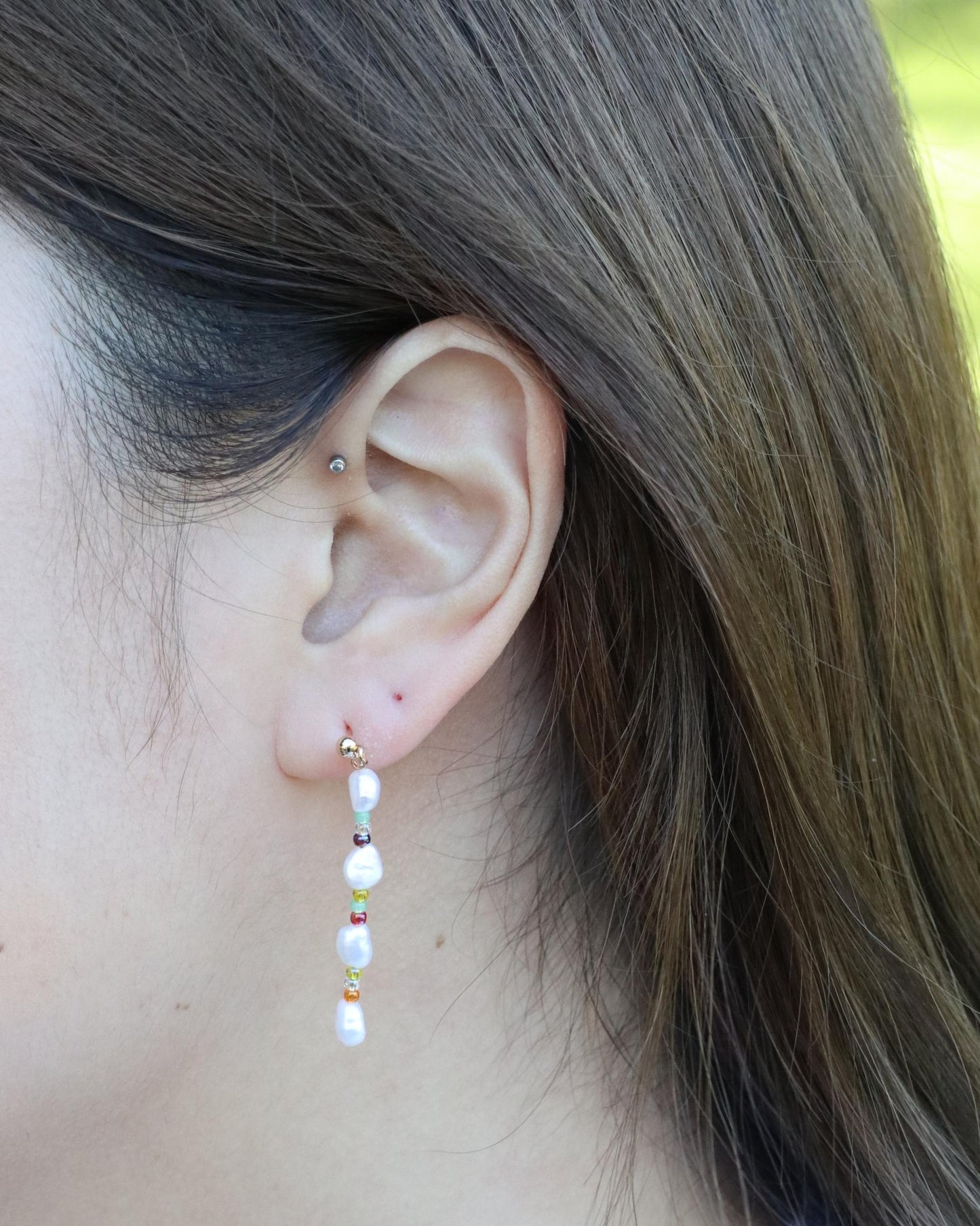 Pearls and Beads Drop Earrings